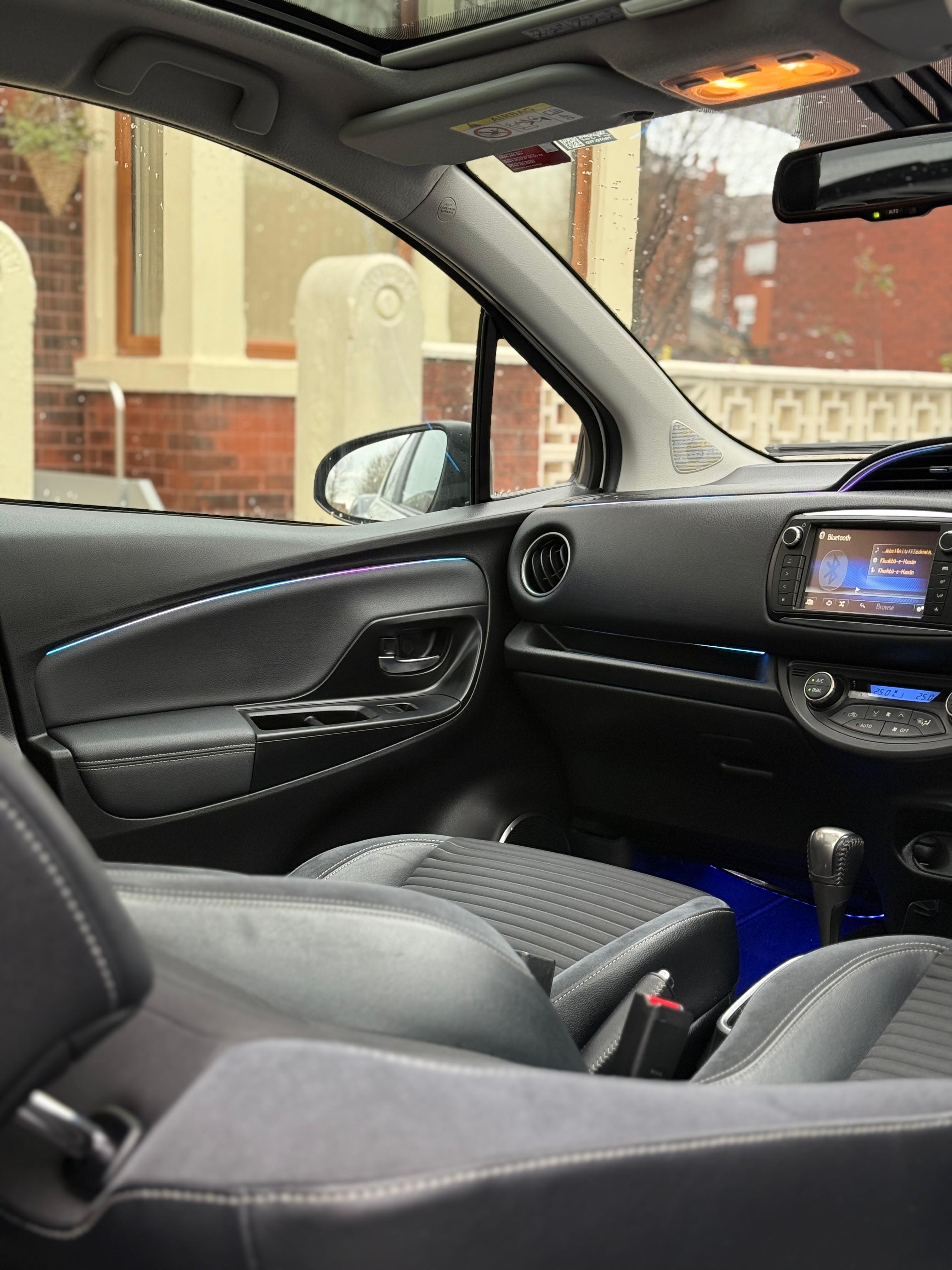Vibrant Ambient Lighting in Toyota Yaris in Lancaster